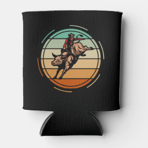 Porta-lata Bull Riding Rodeo Rider Cowboy Western Vintage
