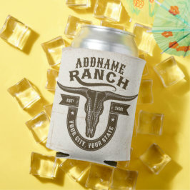 Porta-lata Bull Steer Skull Western Ranch