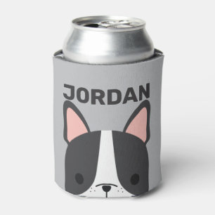 Porta-lata Bulldog Francês Bonito com Nome Personalizado