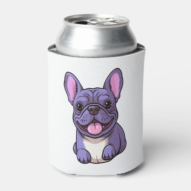 Porta-lata Bulldog Francês Lilás  (Can Front)