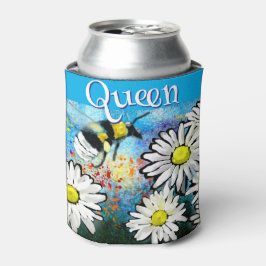 Porta-lata Bumble Bee Whimsical em Daisies Personalizado
