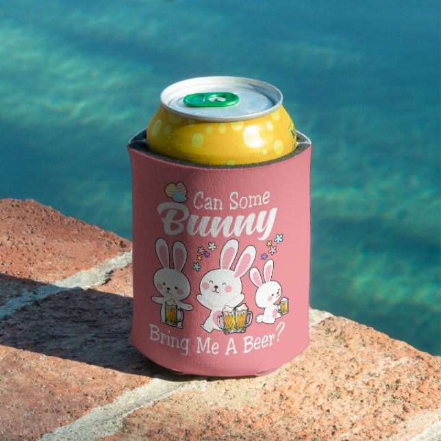 Porta-lata Bunny Me Traga Um Felz pascoa De Cerveja (Piscina in situ)