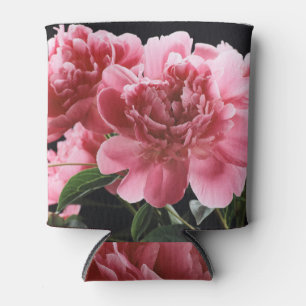 Porta-lata Buquê de Pedônia Fechado: Vermelho Cor-de-rosa