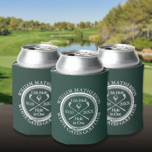Porta-lata Buraco de Golfe em Um Esmeralda Verde Personalizad