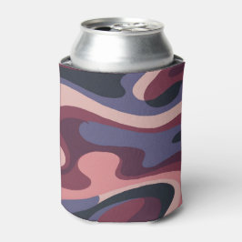 Porta-lata Burgundy Purple Pink Camo Swirls Can Cooler
