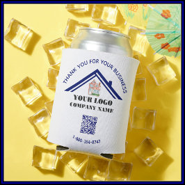 Porta-lata Business Obrigado Logotipo Personalizado Código QR