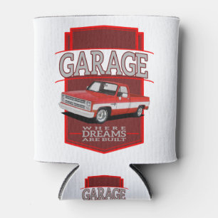 Porta-lata c10 de garagem retrô personalizada