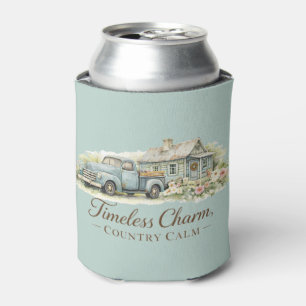 Porta-lata Cabana da Camionete Azul Vintage Flor Silvestre Ca