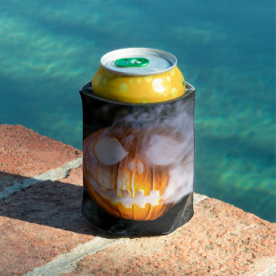 Porta-lata Cabeça de Abóbora do Cavaleiro Sem Cabeça em Chama