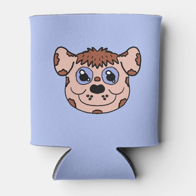 Porta-lata Cabeça de cachorrinho de desenho animado (Frente)