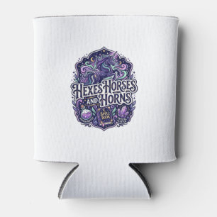 Porta-lata Cabra Unicórnio Hexes Cavalos e Chifres POD Pronto