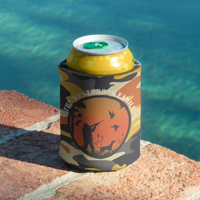 Porta-lata Caçador de Patos e Camuflagem (Piscina in situ)