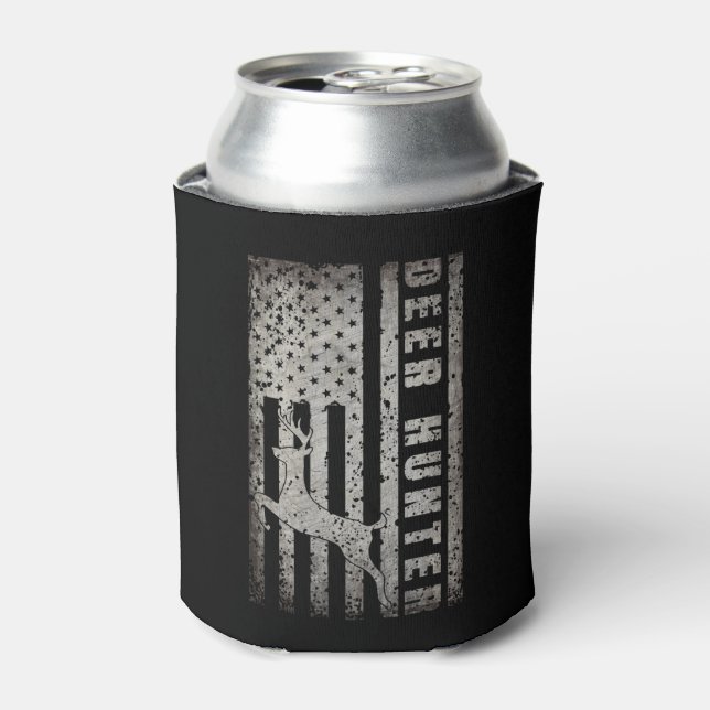 PORTA-LATA CAÇADOR DE VEADOS BANDEIRA AMERICANA DESGASTADA (Can Front)