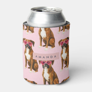 Porta-lata Cachorro Boxer Elegante Personalizado Kawaii