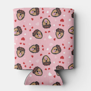 Porta-lata Cachorro Cachorro Rosa Vermelho
