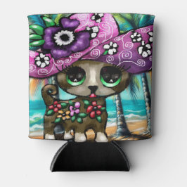 Porta-lata Cachorro chihuahua de férias em palmeiras