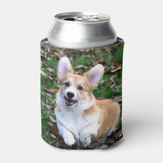 Porta-lata Cachorro Corgi Corgês Cortado Pulando (Can Front)