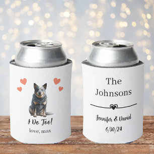 Porta-lata Cachorro de Gado Australiano Casamento Pet Lata Re
