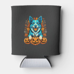 Porta-lata Cachorro de Halloween com Abóboras de Jack O Lante