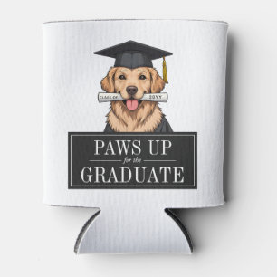 Porta-lata Cachorro de Ouro de Graduação Personalizado