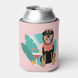 Porta-lata Cachorro De Verão Bonito Com Óculos De Sol