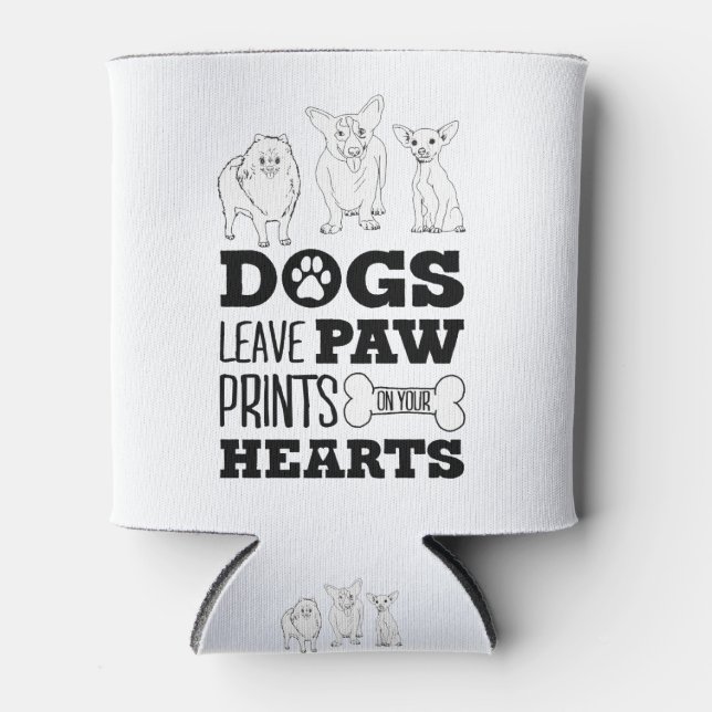 Porta-lata Cachorro deixa pata impressões no coração (Frente)