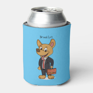 Porta-lata Cachorro engraçado vestindo desenho de terno