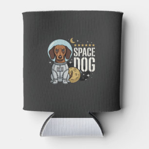 Porta-lata Cachorro Espacial Astronauta Dachshund Vetor