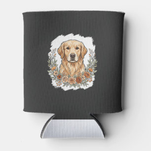 Porta-lata Cachorro Golden Retriever Floral Sublimação