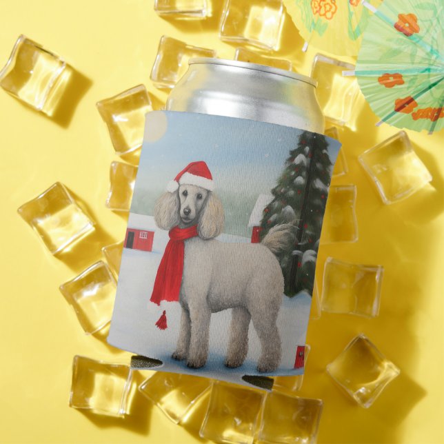 Porta-lata Cachorro na Neve no Natal (Verão in situ)