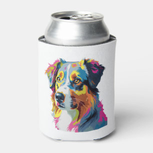 Porta-lata Cachorro Pastor Australiano Colorido 5