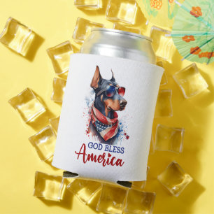 Porta-lata Cachorro Patriota - Doberman