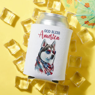 Porta-lata Cachorro Patriota-Husky