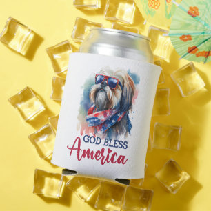 Porta-lata Cachorro Patriota-Shih tzu