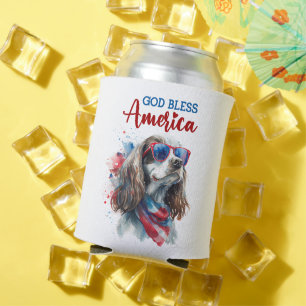 Porta-lata Cachorro Patriótico-Spaniel