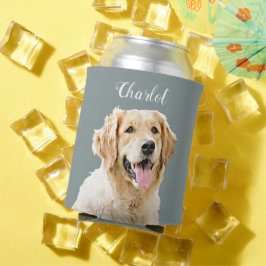 Porta-lata Cachorro Personalizado de Retriever de Ouro Desenh