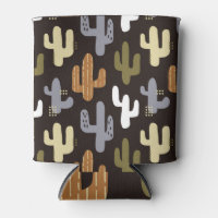 Cactos escandinavos, fundo sem costura vintage.