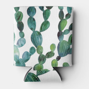 Porta-lata Cactus Craze: Tendência da Aquarela Tropical