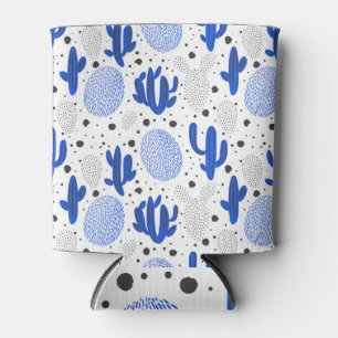 Porta-lata Cactus vintage, fundo botânico branco