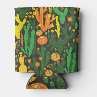 Porta-lata Cactus vintage: padrão perfeito a preto.