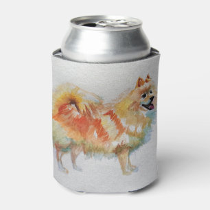 Porta-lata Cães de Cães com Aquarela Alemã Spitz Pomerâni