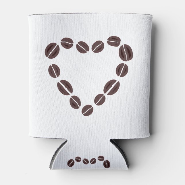 Porta-lata Café Amor Café Bean Heart (Frente)