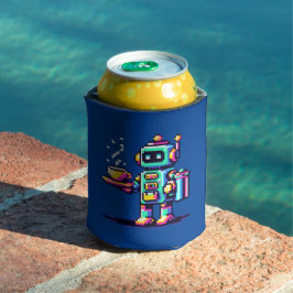 Porta-lata Café Bot: Barista Robótica De 8 Bits