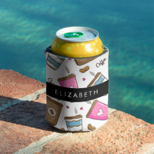 Porta-lata Café, Café Feijão, Corações, Seu Nome