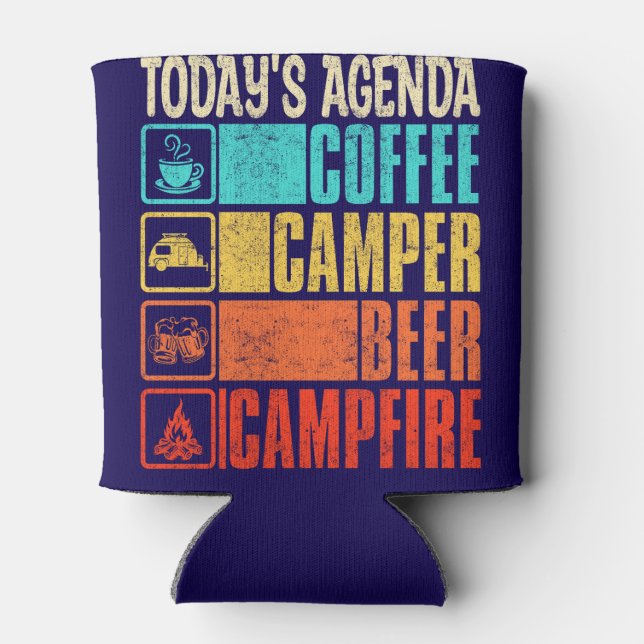 Porta-lata Café Camper Beer Campfire (Traseira)