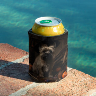 Porta-lata Cairn Terrier Abóboras Dia das Bruxas Assustador