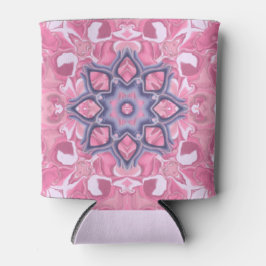 Porta-lata Caleidoscópio Rosa e Caleidoscópio Floral Roxo