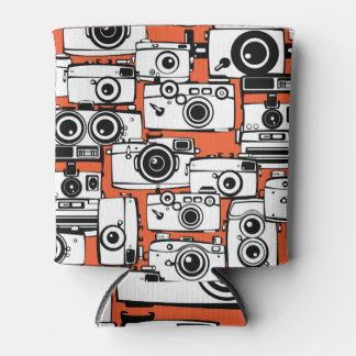 Porta-lata Câmeras Vintage, padrão perfeito.