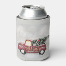 caminhão de vintage vermelho sobre fundo de cinza