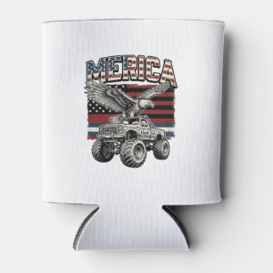 Porta-lata Caminhão Monstro Águia Americano Vintage Patriótic
